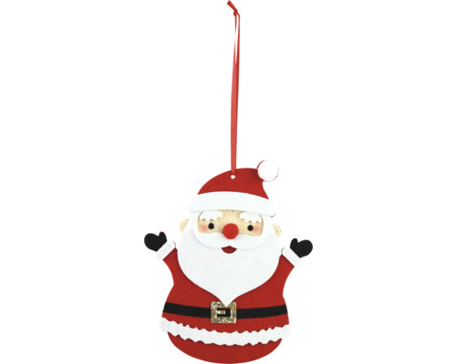 Santa Claus Weihnachtsanhänger aus Filz mit Aufhängeband