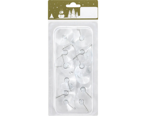 40 Stück Saugnapf Mit Haken (35mm) Transparent – Für Lichterketten, Deko & Küche