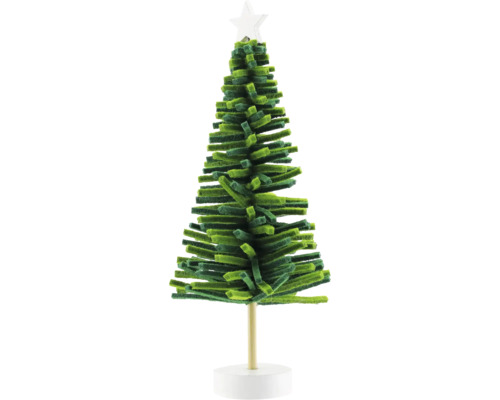 Dekoobjekt Weihnachtsbaum Filz 8 x 8 x 20 cm grün Dekorativer Weihnachtsbaum mit Stern