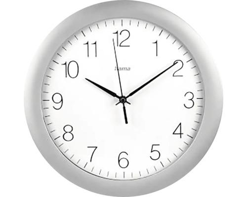 Funkwanduhr Analog Teneriffa silber Ø 30 cm