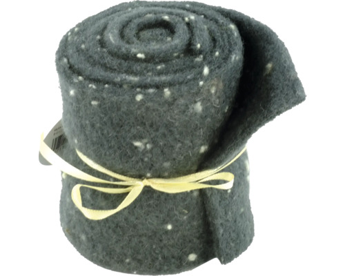Wickelband videx Woll-Filzband gepunktet ca. 12 cm x 150cm anthrazit Gerollte graue Filzmatte mit Band