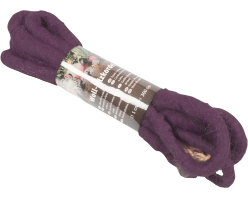 Woll-Filzschnur, circa 1 Zentimeter Durchmesser und 300 Zentimeter Länge