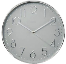 Analoge Wanduhr mit Zifferblatt und Stundenmarkierungen