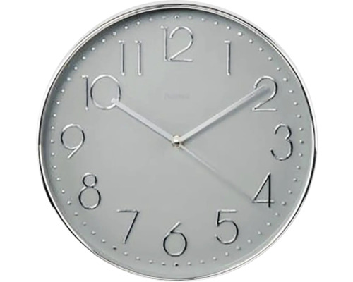 Analoge Wanduhr mit Zifferblatt und Stundenmarkierungen