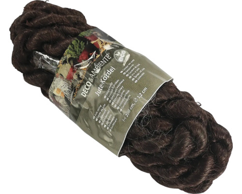 Kordel videx Jutekordel ca. Ø 1,2 cm x 200 cm, taupe Dekorative Jutekordel, 200 cm lang und 1,2 cm Durchmesser