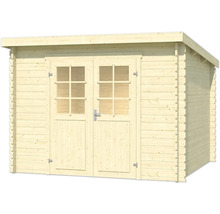 Gartenhaus aus Holz mit Doppeltür und Fenstern