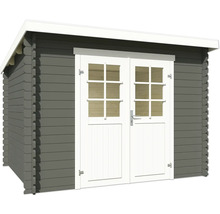 Gartenhaus aus Holz mit Doppeltür und Fenstern