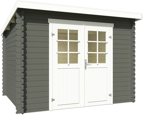 Gartenhaus aus Holz mit Doppeltür und Fenstern