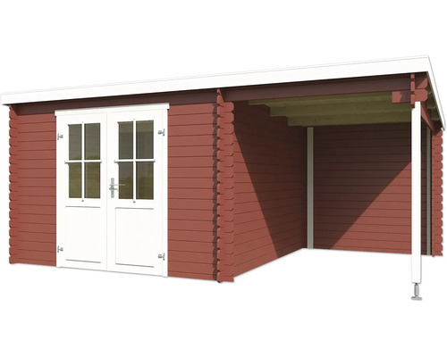 Holzgartenhaus mit Doppeltür und Vordach