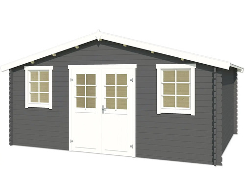 Gartenhaus aus Holz mit Doppeltür und Fenstern