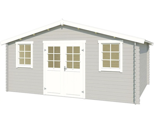 Gartenhaus mit Doppeltür und zwei Fenstern