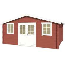 Gartenhaus aus Holz mit Doppeltür und Fenstern