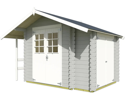 Gartenhaus aus Holz mit Doppeltür und Einzeltür