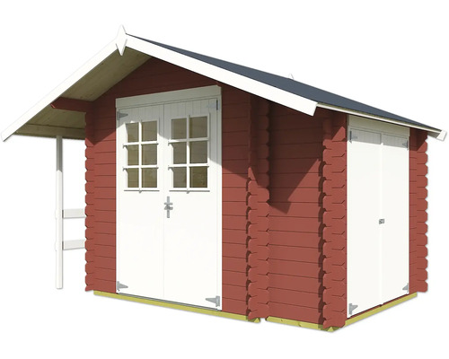 Holzgartenhaus mit Doppeltür und Einzeltür