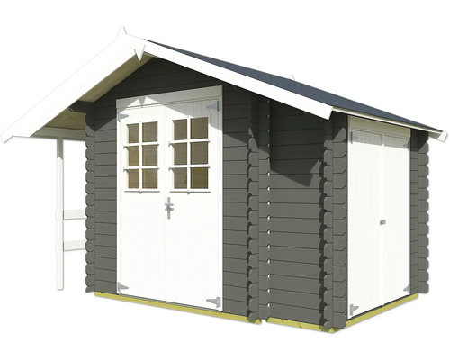 Gartenschuppen aus Holz mit Doppeltür und Einzeltür