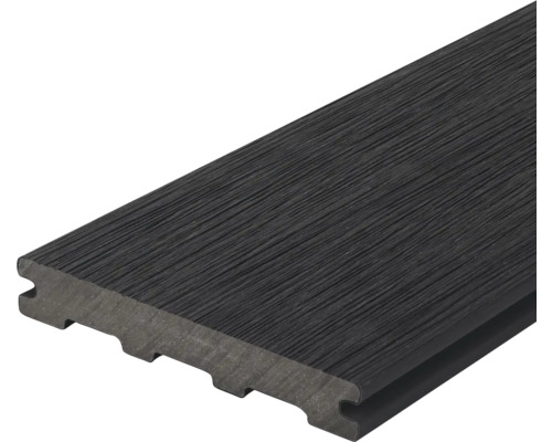 Handmuster zu Konsta WPC Terrassendiele Nativo Usedwood Vollprofil beschichtet 23x142x3000 mm Eiche dunkelgrau Handmuster zu Konsta WPC Terrassendiele Nativo Usedwood Vollprofil beschichtet 23x142x3000 mm Eiche dunkelgrau