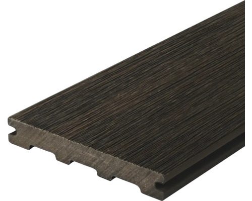 Handmuster zu Konsta WPC Terrassendiele Nativo Usedwood Vollprofil beschichtet 23x142x3000 mm Eiche braun Handmuster zu Konsta WPC Terrassendiele Nativo Usedwood Vollprofil beschichtet 23x142x3000 mm Eiche braun