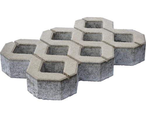 Pflasterstein Rasengitter Beton grau 60 cm x 40 cm x 10 cm Pflasterstein Rasengitter Beton grau 60 cm x 40 cm x 10 cm