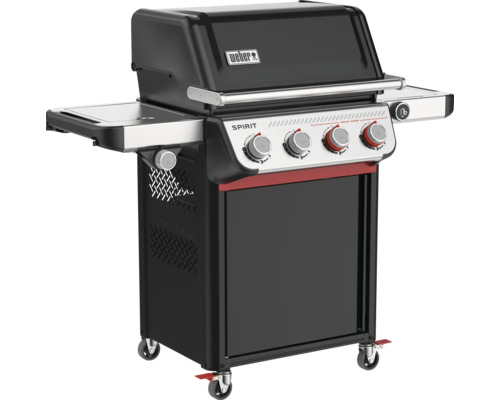 Weber Spirit Gasgrill mit Seitentisch und vier Rädern