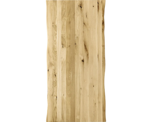 Tischplatte Eiche Vintage geölt mit durchgehenden Massivholzlamellen schweizer Kante 1800 x 800 x 26 mm Holzplatte aus Eiche