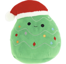 Weihnachtsbaumförmiges Plüschtier mit Weihnachtsmütze