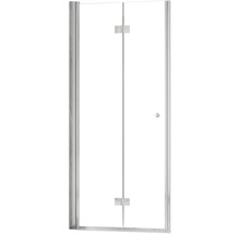 Nische mit Drehfalttür SCHULTE Garant 2.0 120 cm Profil chrom Klarglas Türanschlag links