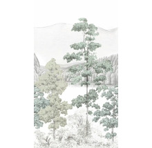 Tapete mit Waldlandschaft und Bäumen