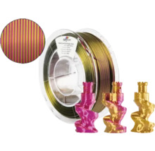 Spule mit 3D-Druckfilament und 3D-gedruckten Modellen