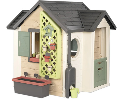 Spielhaus aus Kunststoff mit Fenster, Tür und Dach