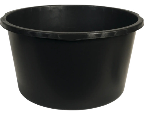 Schwarzer Mörtelkübel aus Kunststoff