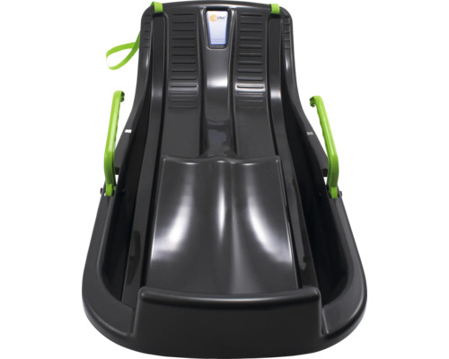 Schwarzer Kunststoffschlitten mit Griffen