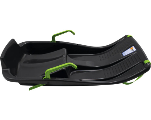 Schwarzer Rodelschlitten mit Griffen