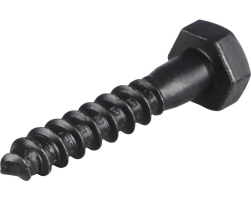 Holzschraube 6-Kant für Pfostenverbinder 6x45 mm schwarz pulverbeschichtet 25 Stück