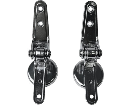 Zwei Toilettendeckel Scharniere aus Metall
