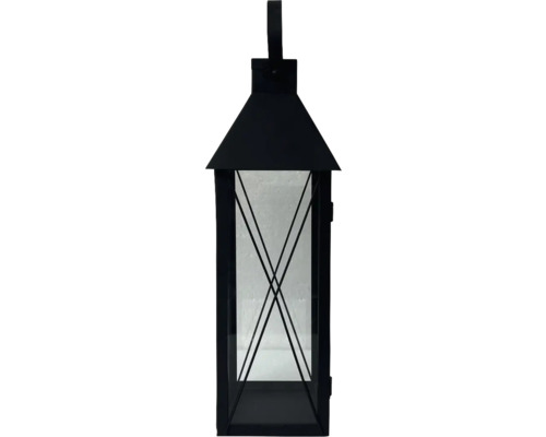 Dekorative Laterne mit Glaseinsatz und Metallrahmen