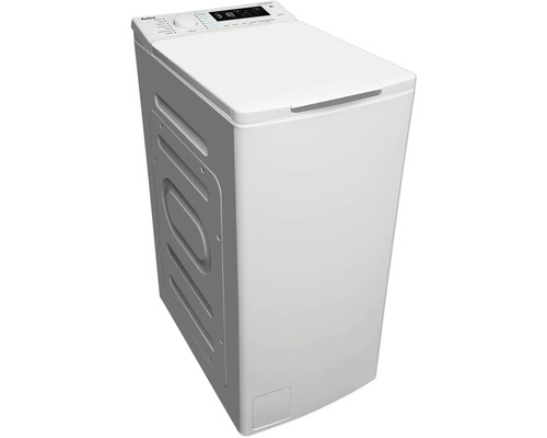 Weisse Toplader Waschmaschine