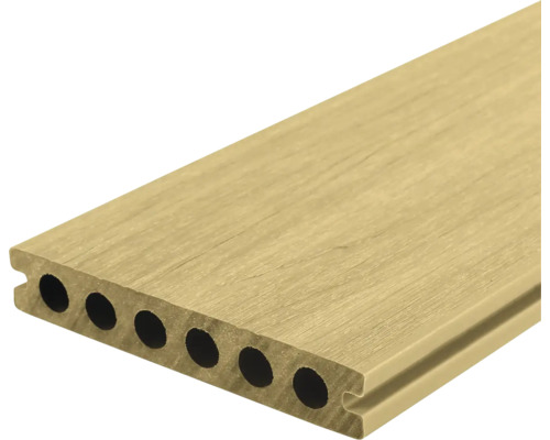 Handmuster zu Konsta WPC Terrassendiele Nativo Eiche Hohlkammerprofil 22,5x138 mm Hellbraun Handmuster zu Konsta WPC Terrassendiele Nativo Eiche Hohlkammerprofil 22,5x138 mm Hellbraun