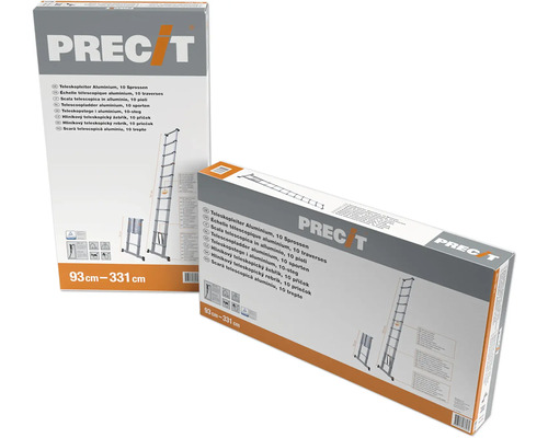 Verpackung einer Aluminium Teleskopleiter mit zehn Sprossen