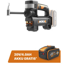 Worx Akku-Luftpumpe mit 20 Volt Akku und einem zusätzlichen Akku