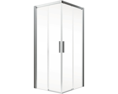 Duschkabine mit Eckeinstieg und klarem Glas