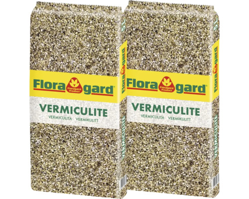 Bodenhilfsstoff Vermiculite Floragard 2x 5L, optimiert die Wasserspeicherung, natürliche Barriere gegen Trauermücken, Wachstumsboost und sicheres Brutsubstrat für Reptilien Zwei Säcke Floragard Vermiculite für den Garten
