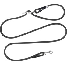 Schwarze Hundeleine mit Karabinerhaken