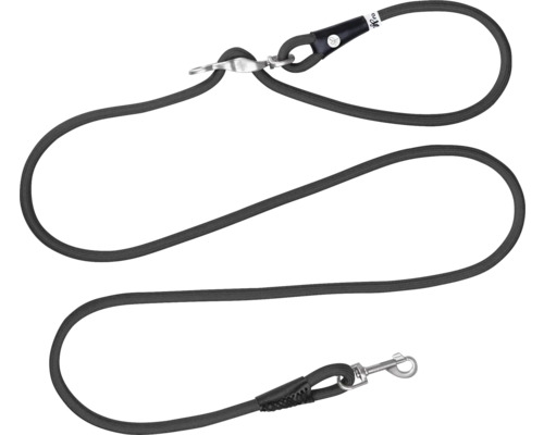 Schwarze Hundeleine mit Karabinerhaken