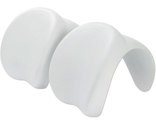 Zwei weiße Badewannen Kopfstützen