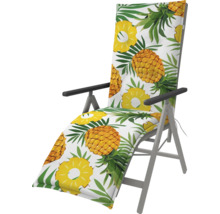 Gartenliegenauflage mit Ananas Muster auf einer Liege