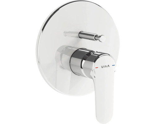 VitrA Badewannenarmatur Unterputz ROOT ROUND chrom ohne Unterputzgrundkörper A42830EXP Vitra Logo Einhebelmischer für Waschtisch