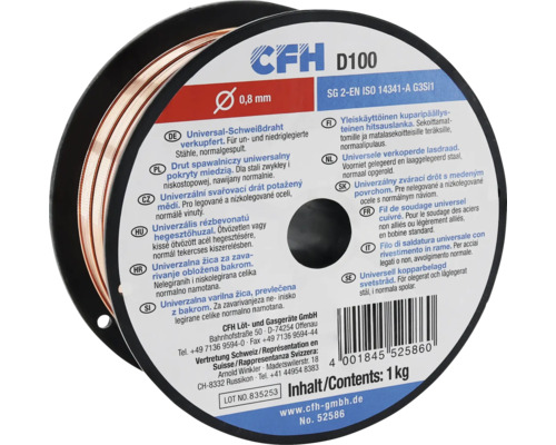 CFH D100 Schweißdraht, 0,8 mm Durchmesser, 1 kg