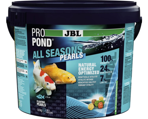 Teichfischfutter JBL PRO POND ALL SEASONS PEARL 1,0 kg Teichfutterkügelchen für Koi und Teichfische