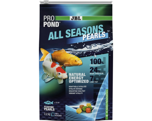 Teichfischfutter JBL PRO POND ALL SEASONS PEARL 2,2 kg Teichfutterkügelchen für Koi und Teichfische