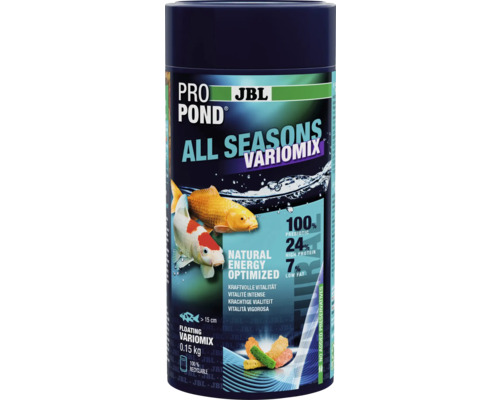 Teichfischfutter JBL PRO POND ALL SEASON VARIOMIX 0,15 kg JBL Pro Pond All Seasons Vario Mix Fischfutter